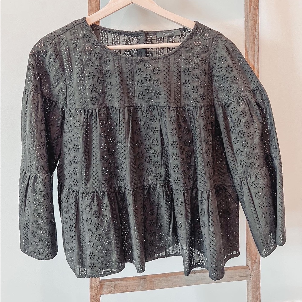 Madewell Eyelet Tiered Top